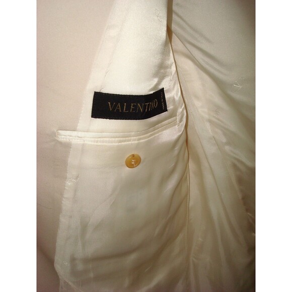 New NWT 50 IT FR Tuxedo Mens Jacket 40 US Italy Valentino Cream White Designer - Picture 6 of 16